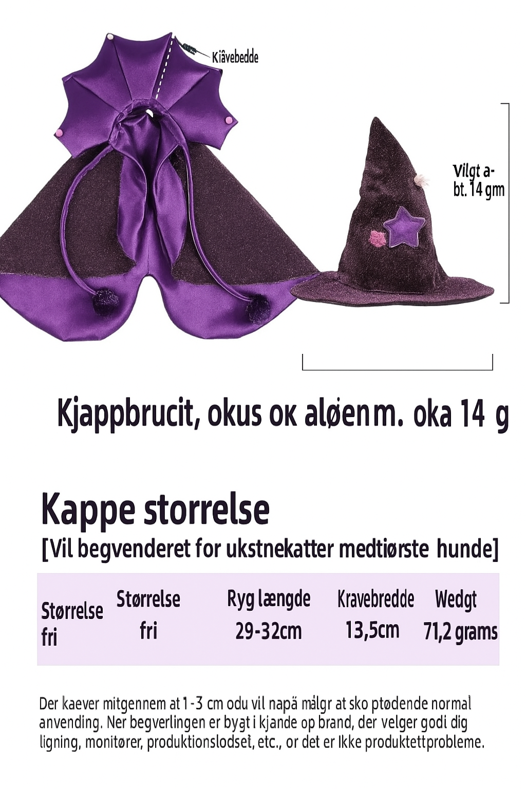 PREMIUM hekse kostume