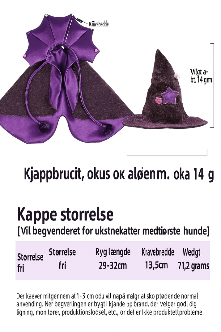 PREMIUM hekse kostume