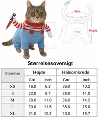 🔪 Chucky kæledyrskostume